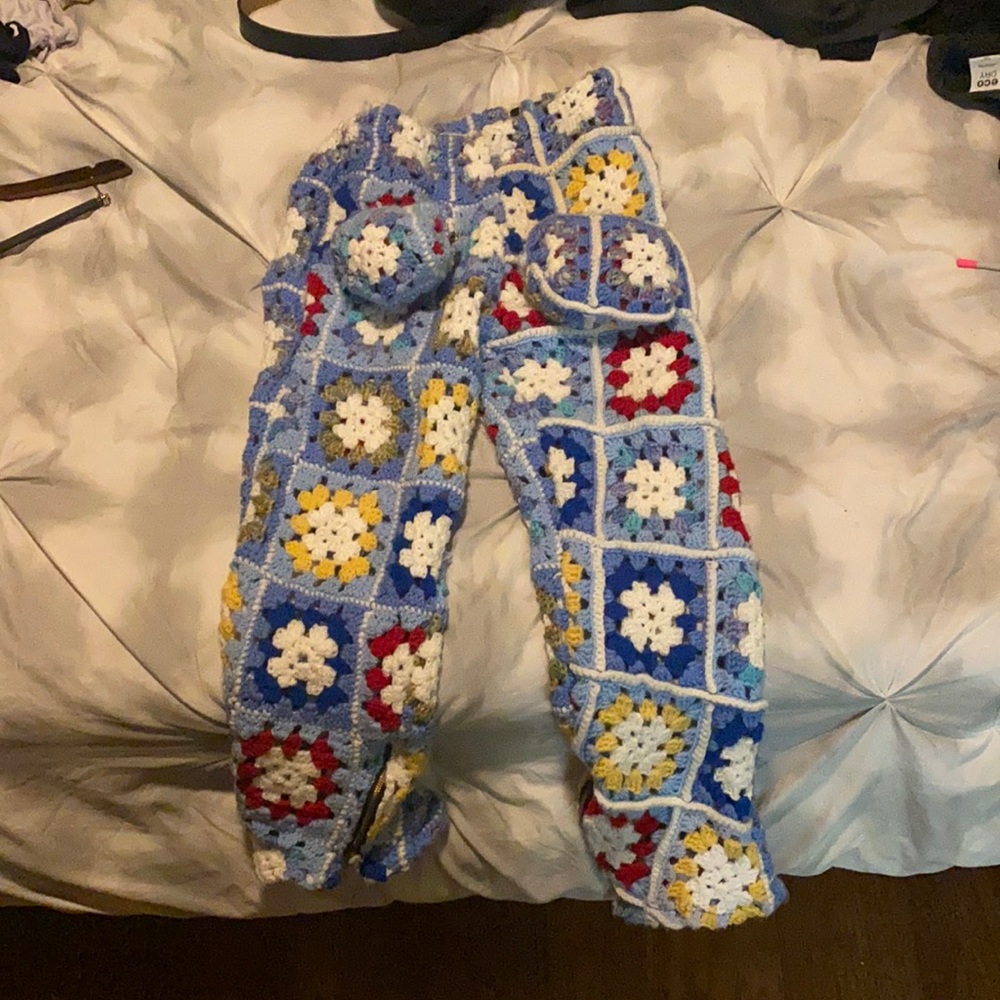 Hand made crochet pants
